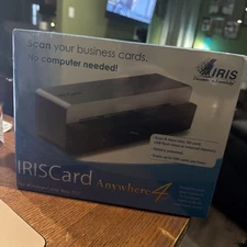 Sealed Iris Card Anywhere 4 Pass Through Scanner Personal Business Card Scanner