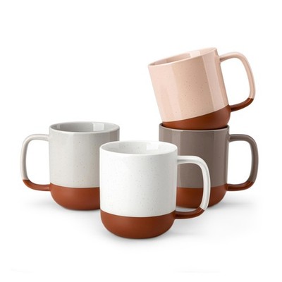 MALACASA Ceramic Coffee Mugs Set of 4, 11oz Coffee Cups, Modern Farmhouse Mugs f