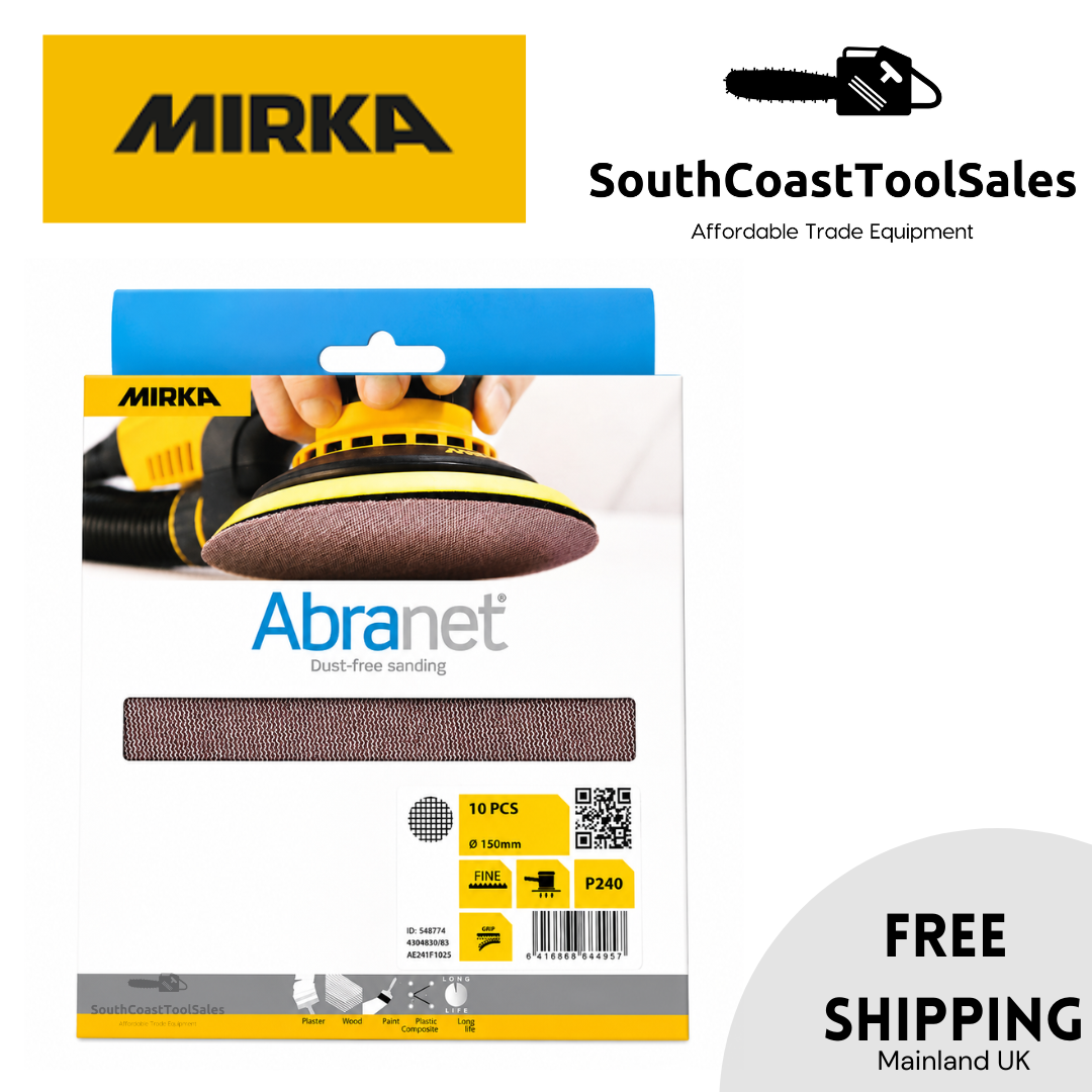 Mirka Abranet Ace Sanding Discs 150mm P240 Pack of 10 FREE P&P VAT INC