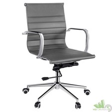 POLTRONA DIREZIONALE SEDIA CON ROTELLE UFFICIO GRIGIA OSCILLANTE HW61982G STUDIO