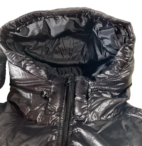 Broken Planet Men's Black Puffer Jacket Hooded Size L Multiple Zip Pockets EUC image 10