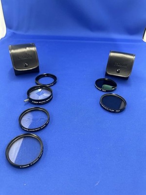 Canon 55mm Camera Filter Lot Circular Polarizer ND8 R-Cross Multiple Image