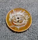Vintage Antique Pressed Horn Picture Button NEST w/EGGS METALLIC PAINT — photo 1
