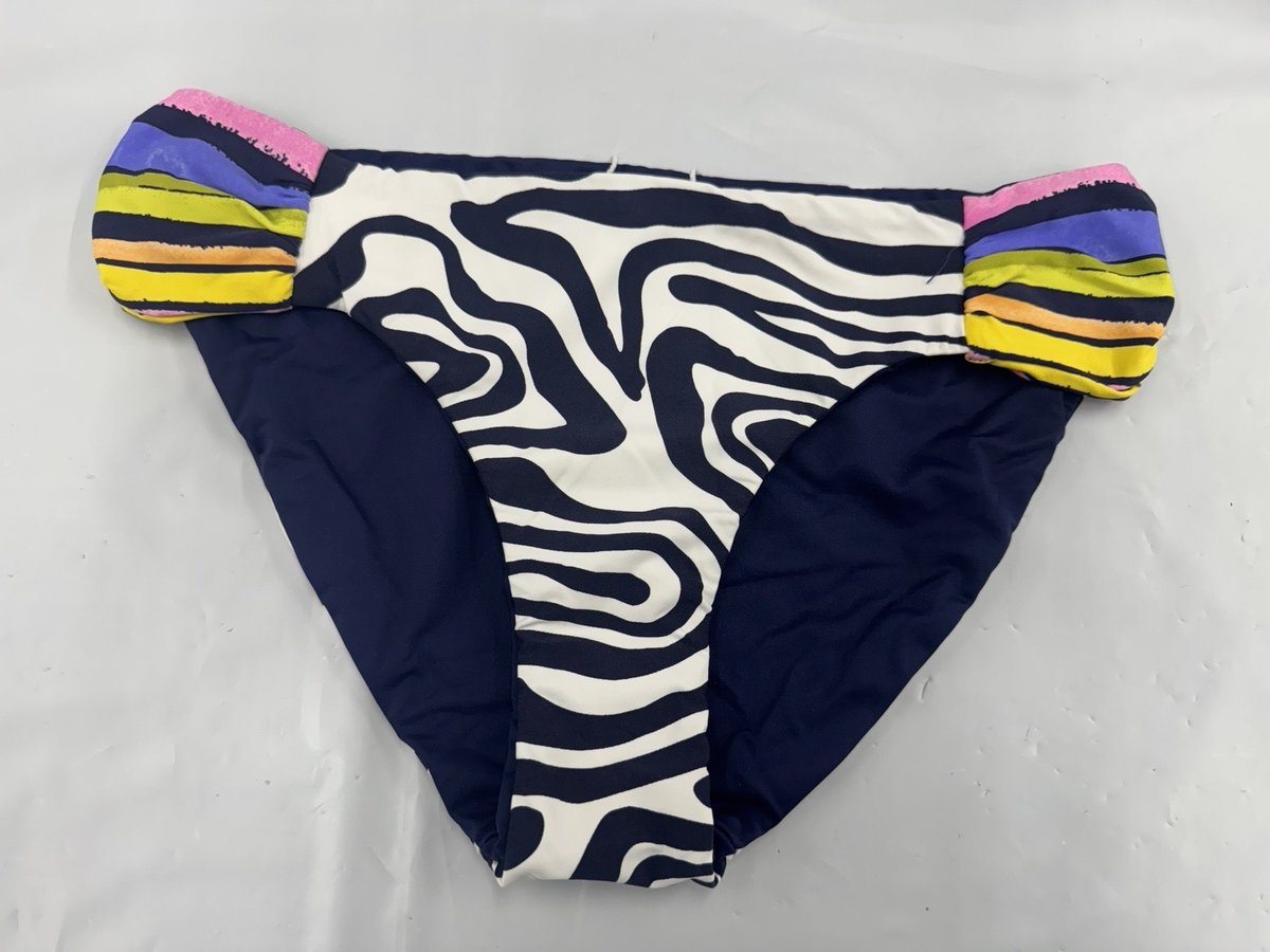 Trina Turk Womens Shirred Side Hipster Bikini Swimsuit Bottom 