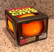  FAST SHIP -NEEDOH-ORANGE COOL CATS-Nee Doh-kitty-soft fidget toy squishy