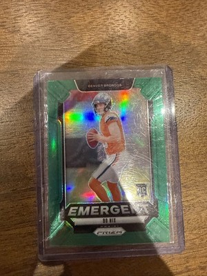 2024 Panini Prizm - Emergent Bo Nix #3 Green Prizm (RC)