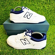 New Balance 480 Trainers Size 7.5 UK  White Blue Leather BNIB Classic Retro Rare