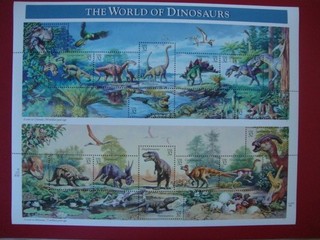 Briefmarken Block USA Dinosaurier