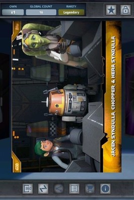 Star Wars Card Trader Digital Legendary Rebels Box Hera Syndulla, Chopper 16cc