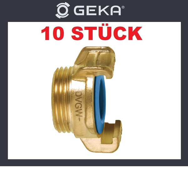 "10 StüCk Original Karasto Geka Plus K Messing GewindestüCk 3/4\" Ag Trinkw.Geeig."-image