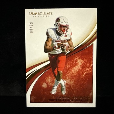 2020 Panini Immaculate Jersey # Match Lamar Jackson 8/99 Louisville Fm Ravens 18