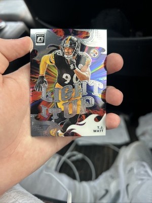 2025 Panini Donruss Optic TJ Watt Light It Up #13 Pittsburgh Steelers