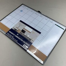 QUARTET Magnetic Combination Calendar/Dry Erase  Cork Board 17"x23" 79372