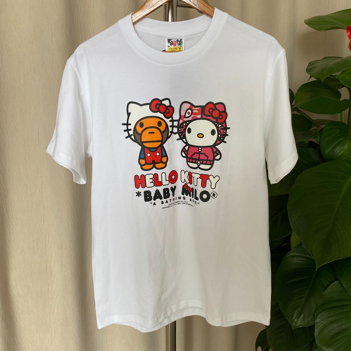 Brand new BAPE x Hello Kitty short-sleeved shirt. Size: M | eBay