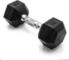 Coated Hex Dumbbell Weight - Single  10-120 Lbs  Multiple Options