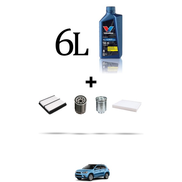 Hoffcar Set Service 3 Filter Und 6L ÖL FüR Mitsubshi ASX (GA7W) 2.2 Di-D 110Kw-image