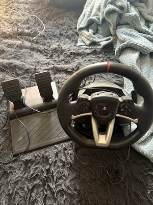 HORI Racing Wheel Apex PS4 Wired Steering Wheel Controller with Pedals Black