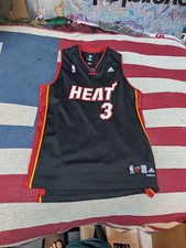 Adidas NBA Miami Heat Dwyane Wade 3 Basketball Jersey Large 14-16 Youth