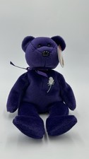 Ty Princess Diana Beanie Baby 1997 PE Pellets Purple Bear 5th Gen w/ Tag