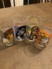 Juego de 4 vasos vintage Burger King Coca Cola Star Wars 1977