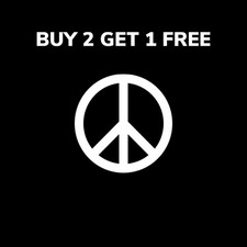 PEACE Sign Vinyl Decal Sticker Logo Hippie Love Symbol Car Truck Window