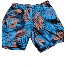 Speedo Men's Swim Shorts Tech Volley Tropical Blue Orange Size XL