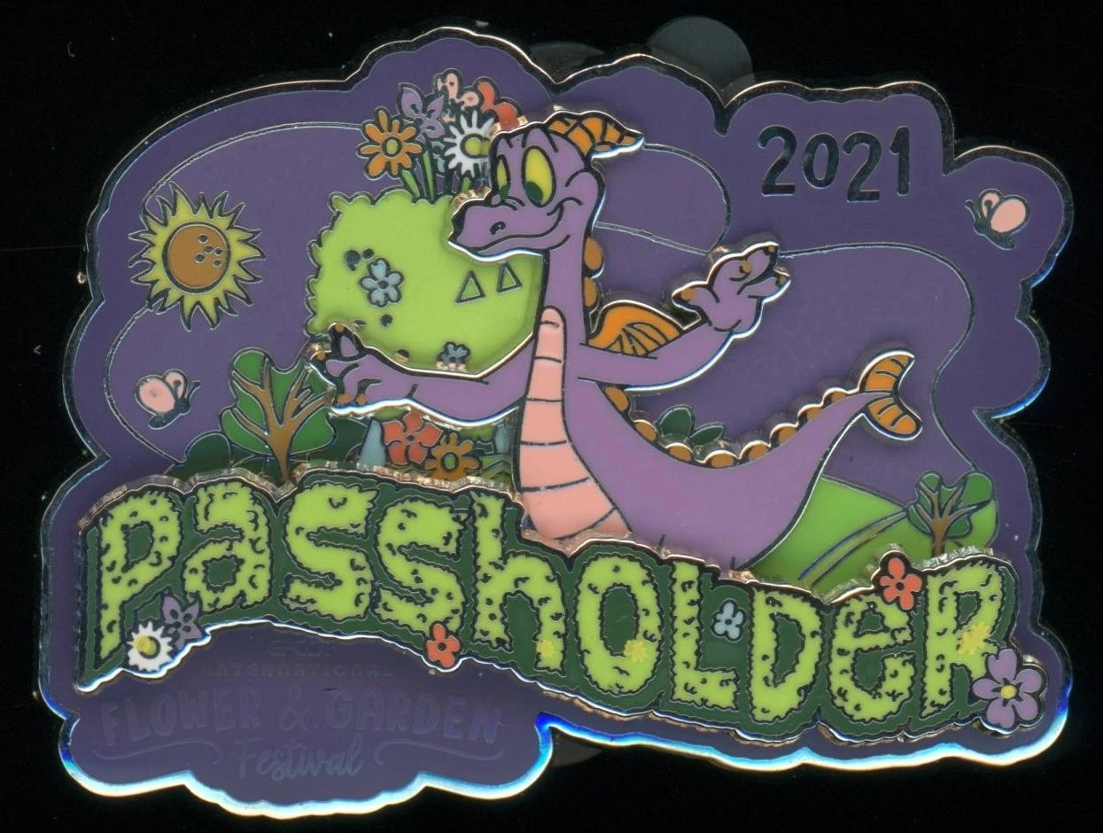 WDW Figment Epcot Flower and Garden Passholder Disney Pin 1795