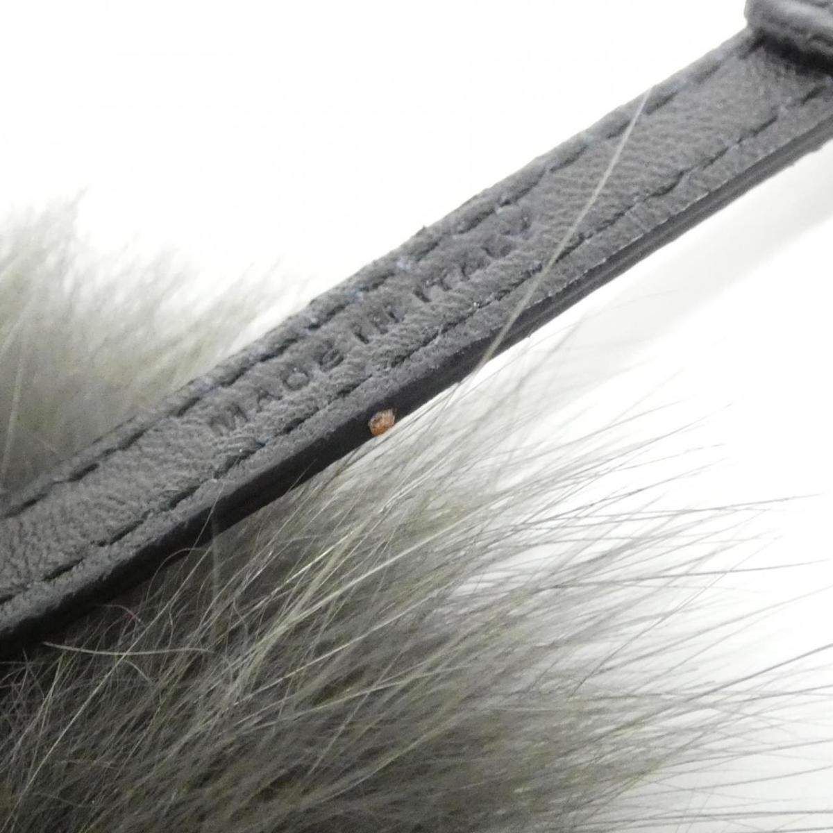 Fendi Fur Bag Charm Women Green Multi Silver Excellent 20cm Accessories thumbnail 3