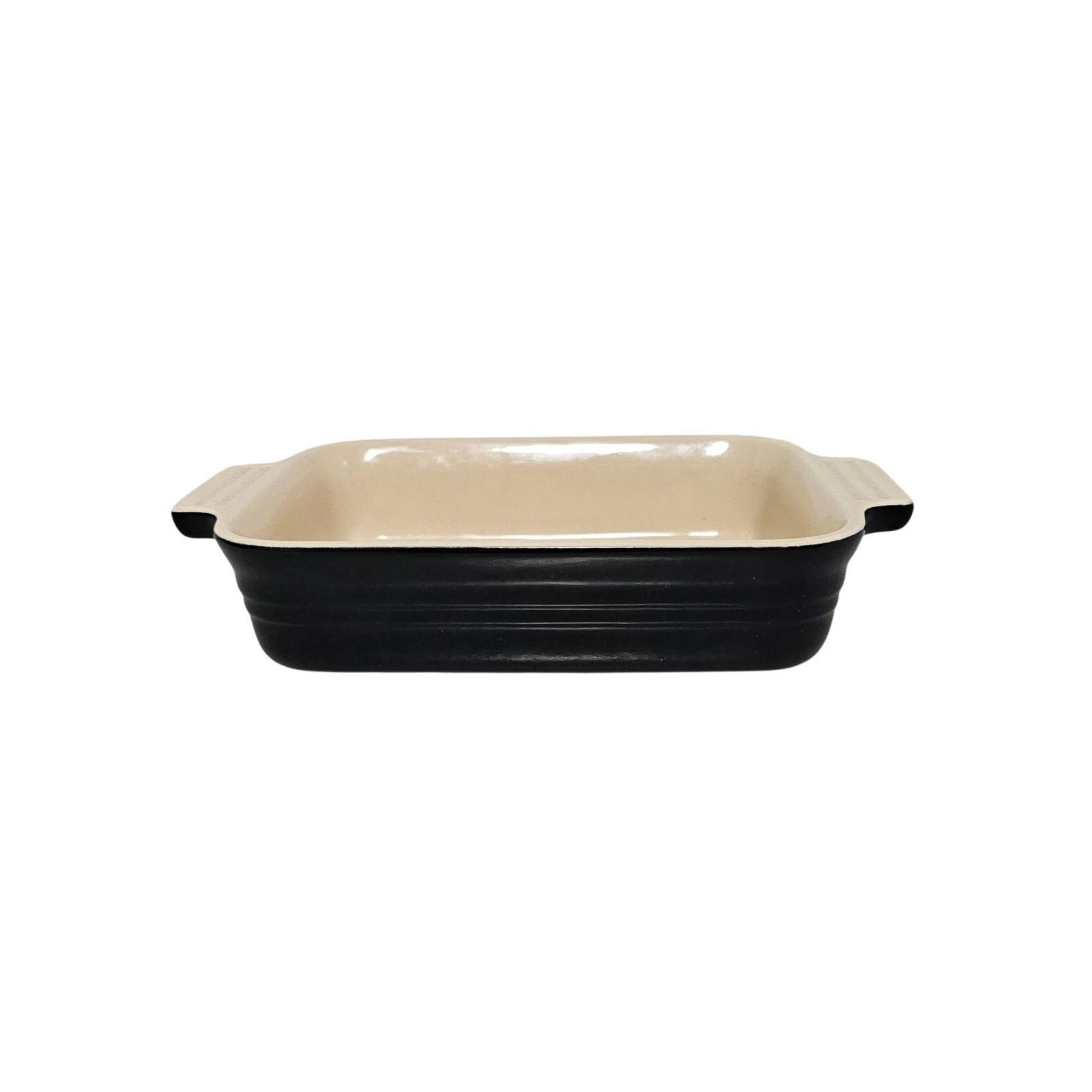 Le Creuset Stoneware Casserole Dish Rectangular Baking Small Black 5x7 Cooking
