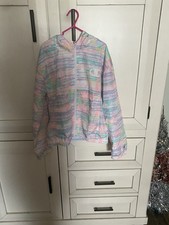 Champion Girls Size 10/12 Spring Coat Medium zip up with hood Multicolor