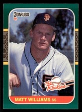 1987 Donruss The Rookies - Matt Williams #45 San Francisco Giants