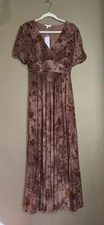 Baltic Born Leslie Velvet Maxi Dress Dusty Clove NWT Size Large
