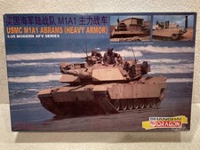 USMC M1A1 Abrams Heavy Armor Tank - 1:35 Scale Model Kit - Shanghai Dragon #3531