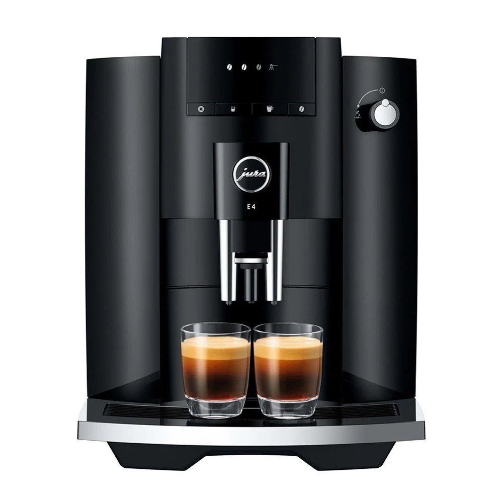 Jura E4 Piano Automatic Coffee Machine, Freshly Ground, Not Capsuled, Black