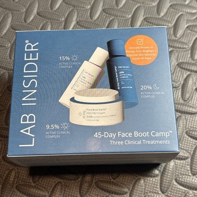 SkINN LAB INSIDER 45-DAY FACE BOOT CAMP Three Clinical Treatments NIB Free Ship