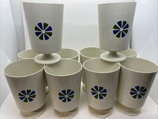 Vintage Designed By David Douglas Mid Century Modern Lot of 10 Glasses