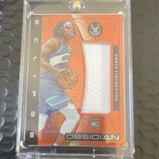 Panini Obsidian Eclipse Chris Livingston EM-LIV Orange Flood /99 RC Bucks