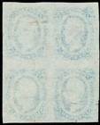 [AC31] Confederate States 1863-64 Sc#CSA12 10¢ Blue MNG Block of 4 (Has folds) — photo 2