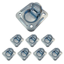 8 Pack Zinc Plated Recessed Floor D Ring Enclosed Trailer Flatbed Truck Tie Down