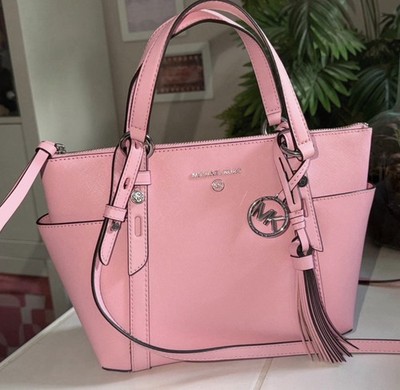 Michael Kors Sullivan Small, Puderrosa ,Leder Saffiano RV Quaste abnehmbar