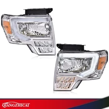 Headlights LED DRL Head Lamps Fit For 2009-2014 Ford F-150 Left+Right New