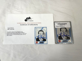 Larry Brown Signed 1989 Collegiate Collection North Carolina Tar Heels Card COA
