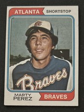 1974 Topps Marty Perez Baseball Card #374 Braves Shortstop VG O/C