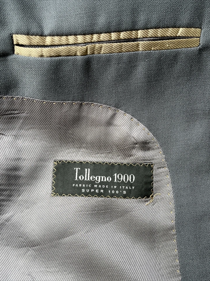 Blazer Chaqueta de Lana Pronto UOMO Signature Italia Tollegno 1900 40R Super 100’s Foto 4 de 4