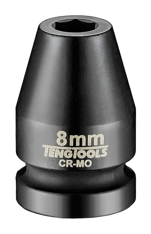Teng Tools 920508N - 1/2"" Drive 6pt Regular Impact Socket (DIN) Metric - 8mm