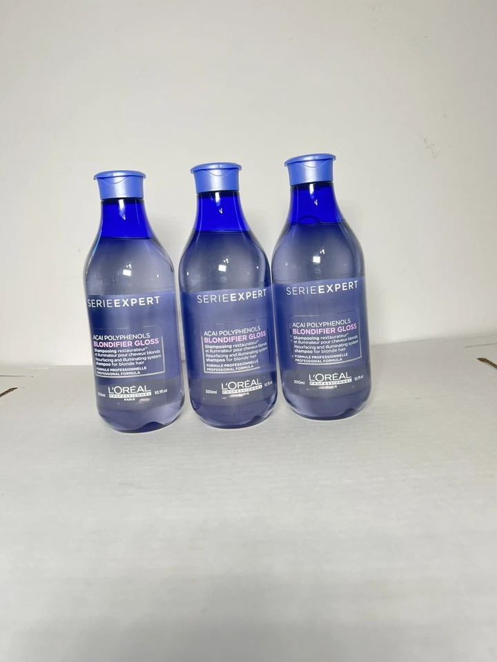 New Lot x 3 L'Oreal Professionnel Series Expert Blondifier Shampoo Gloss 10.1 oz - Image 4 of 4