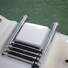 4 Step Platform Ladder Telescoping Stainless Steel Upper Deck Swim Boarding Boat