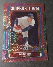 2023 Panini Donruss Whitey Ford Cooperstown CT10 Pink Fireworks New York Yankees