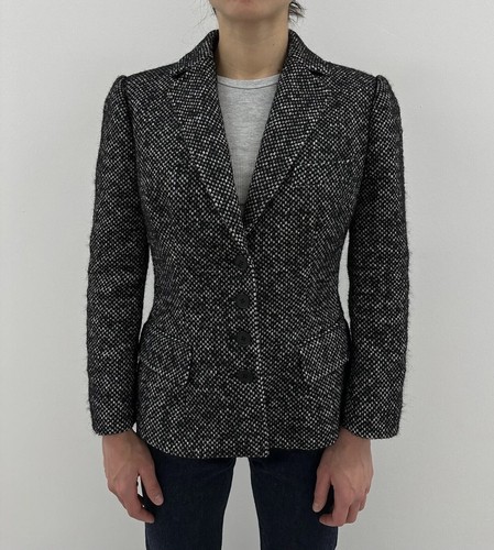 Dolce & Gabbana Women Fitted Blazer Coat Jacket Wool Alpaca Mohair Size 42 - Picture 2 of 17