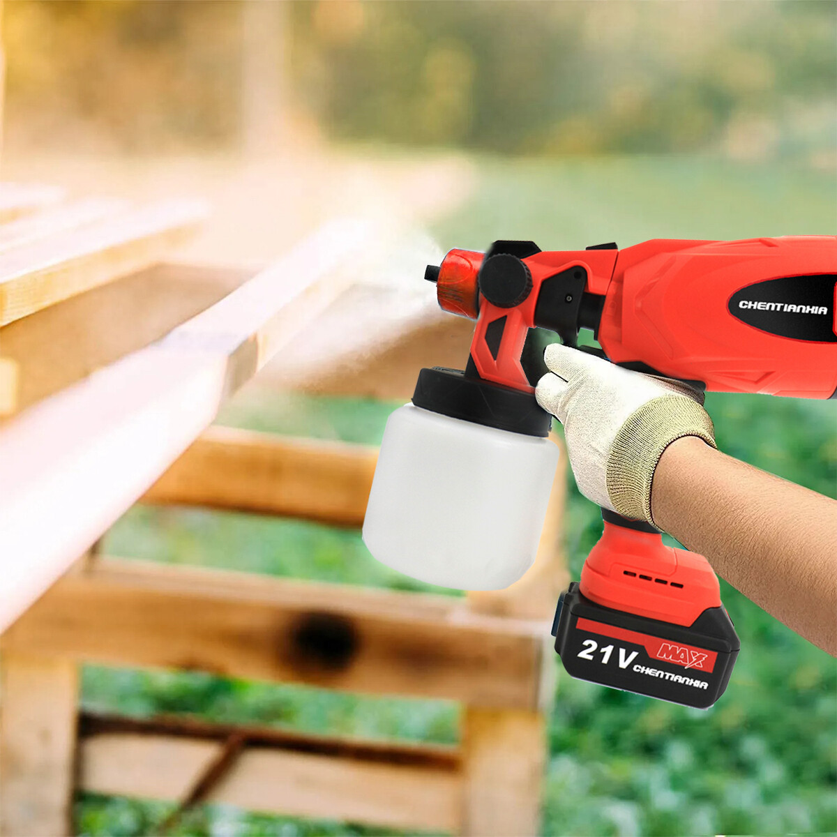 Cordless Paint Sprayer for Fences & Sheds Wall & Ceiling For Makita 21V